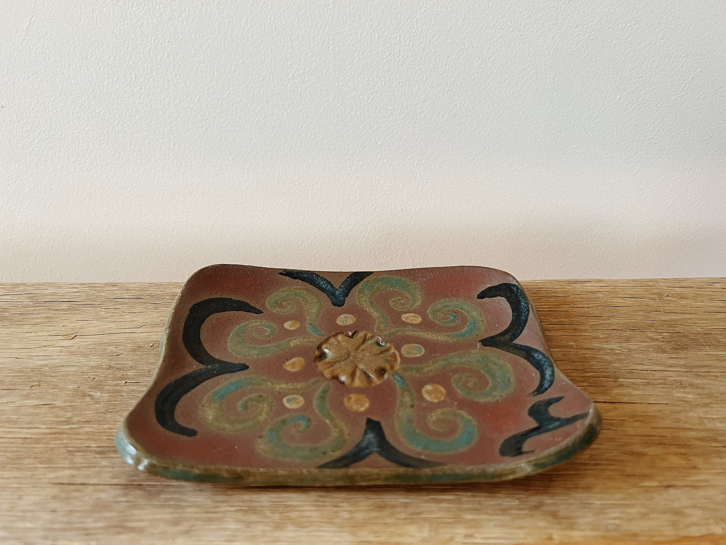 Vintage Floral Clay Dish II