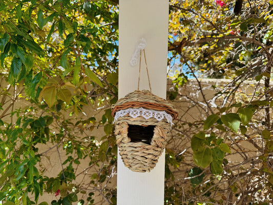 Vintage Woven Birdhouse I