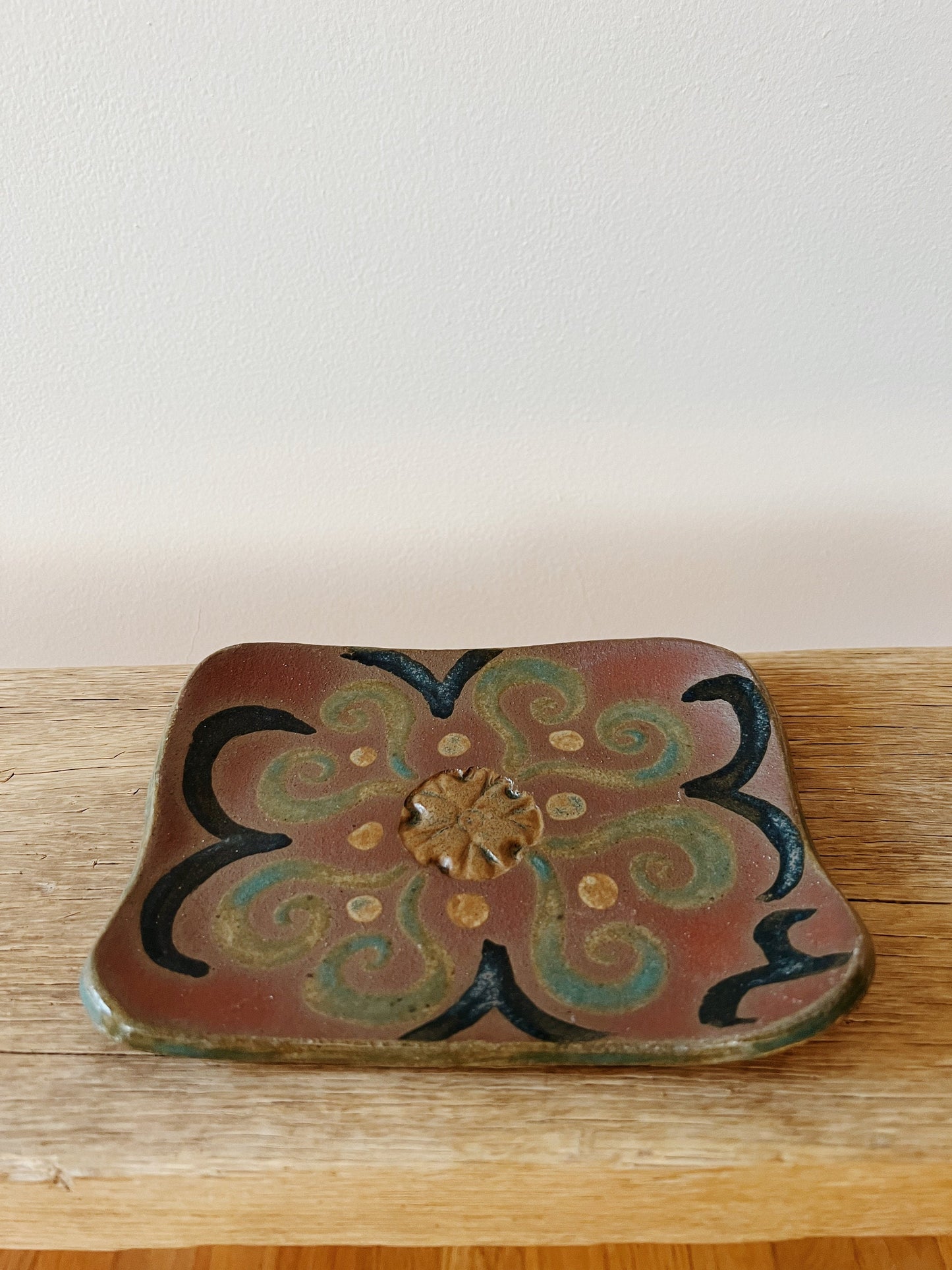 Vintage Floral Clay Dish II