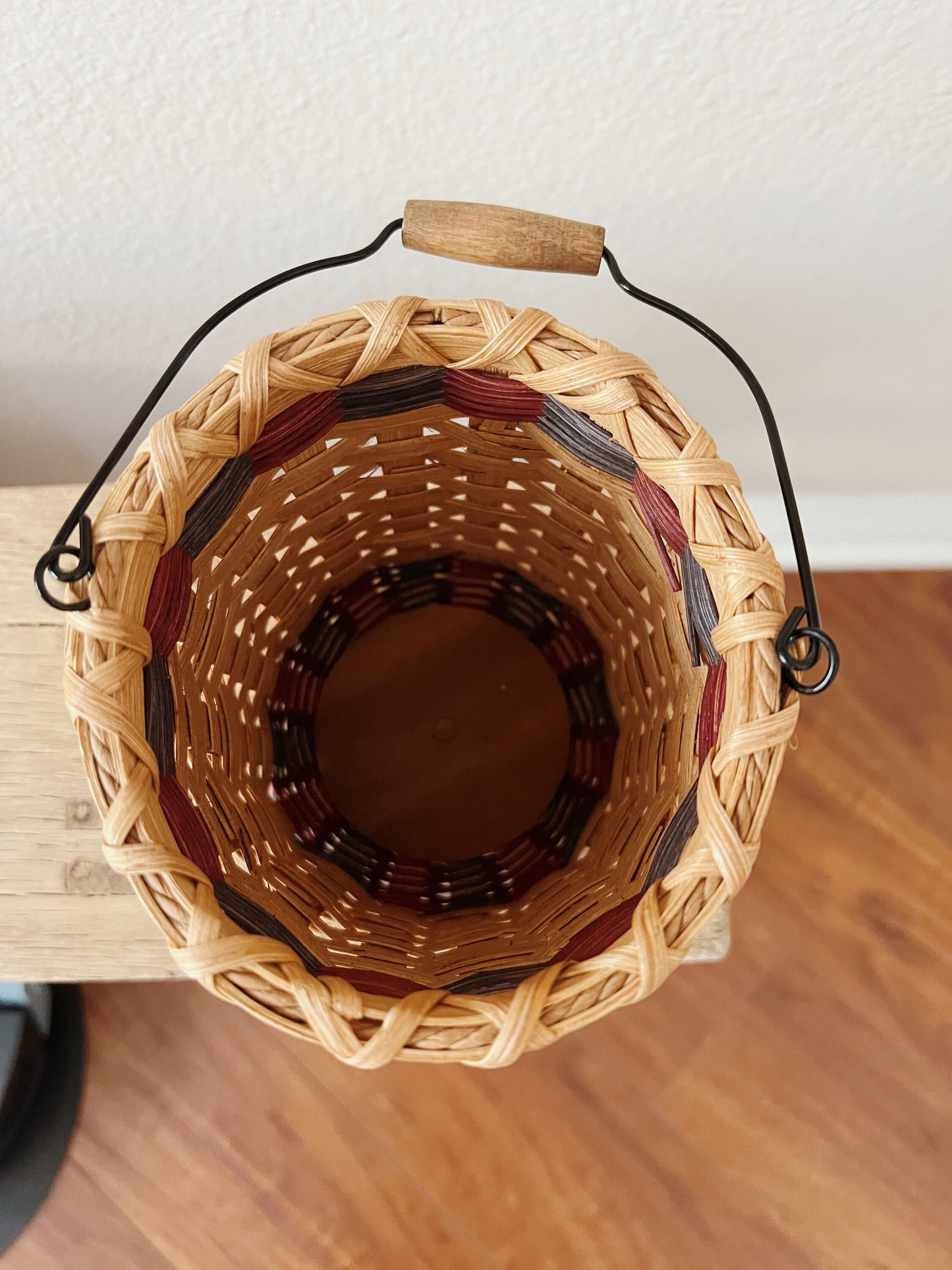 Vintage Mini Wicker Bucket Basket