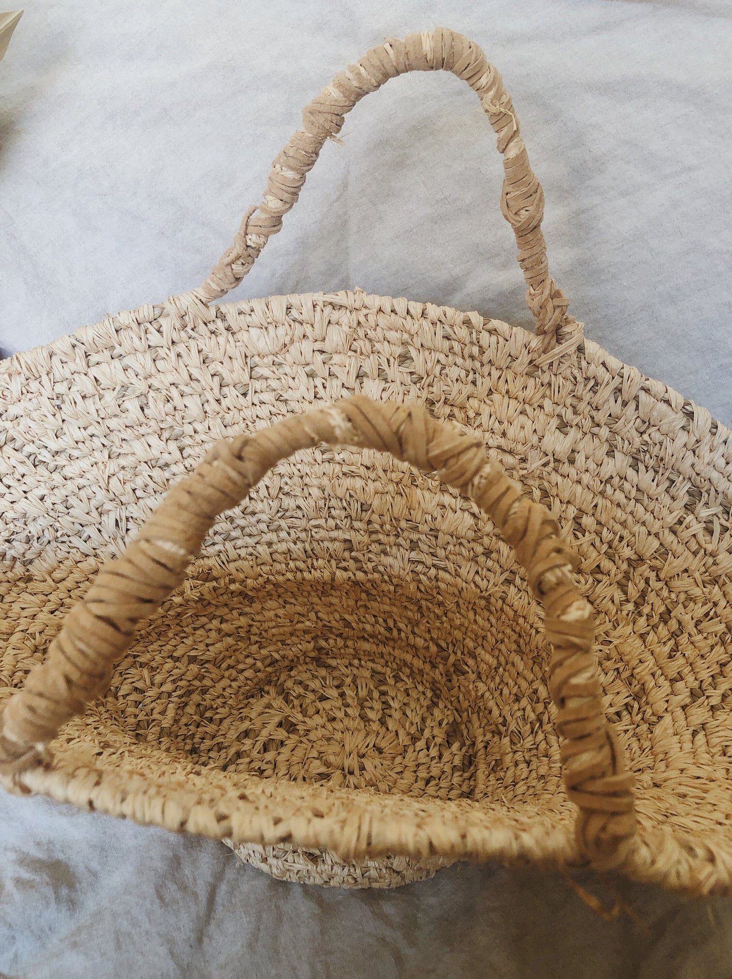 Luna Handwoven Raffia Bag