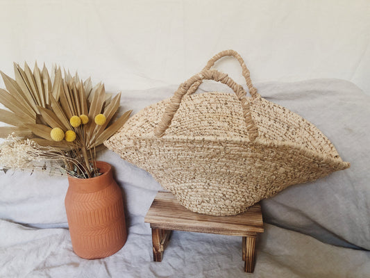 Luna Handwoven Raffia Bag