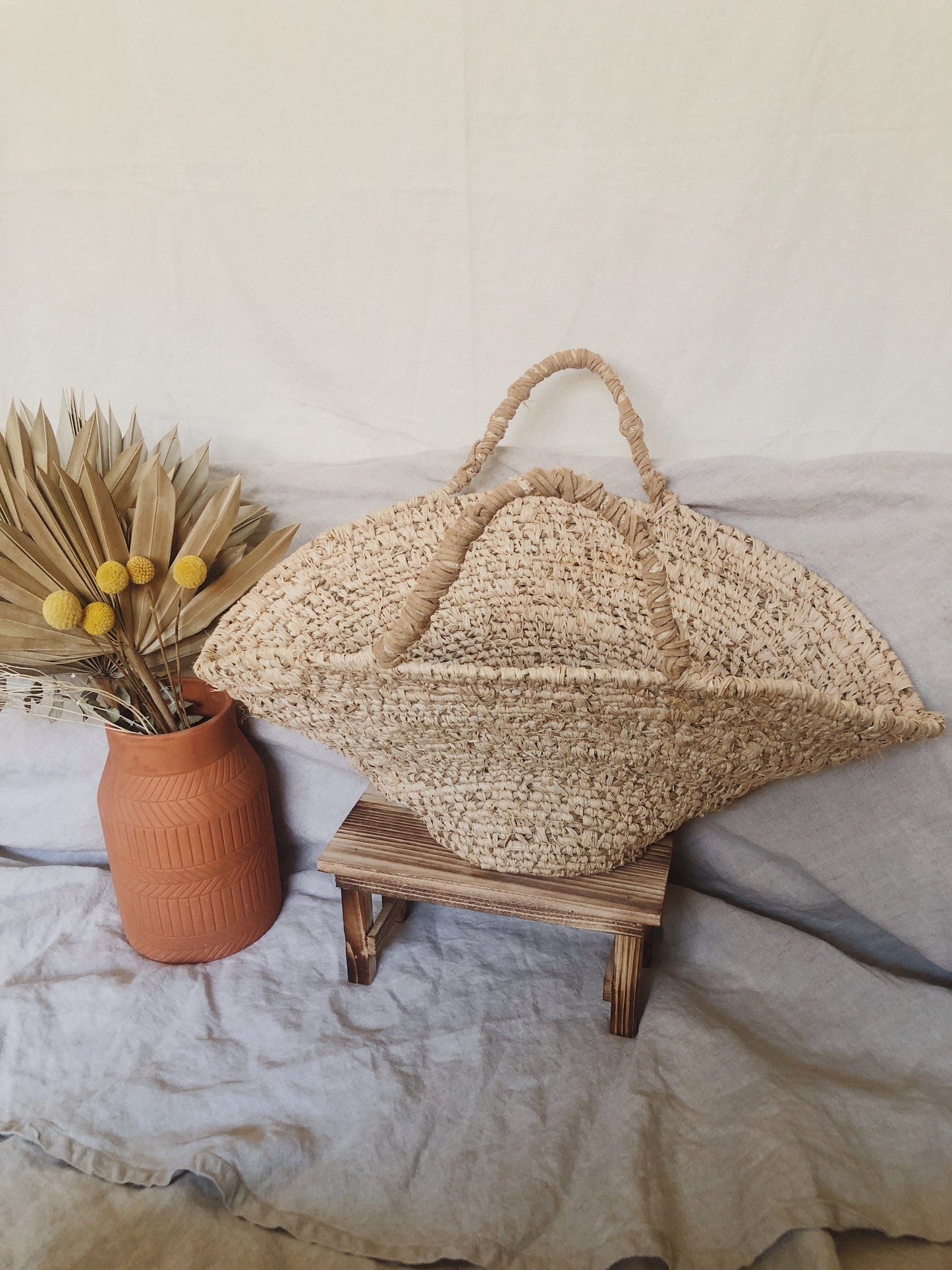 Luna Handwoven Raffia Bag