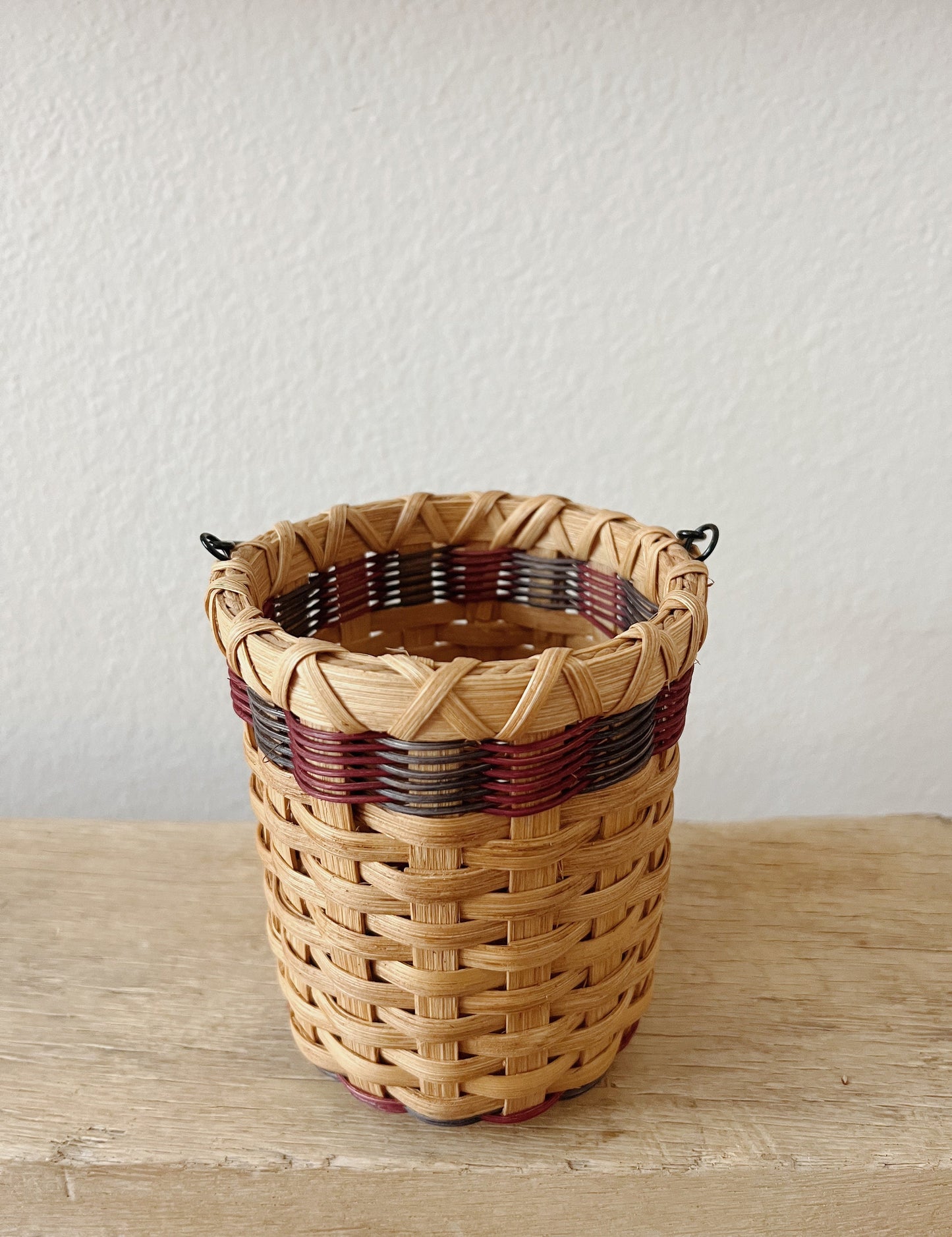 Vintage Mini Wicker Bucket Basket