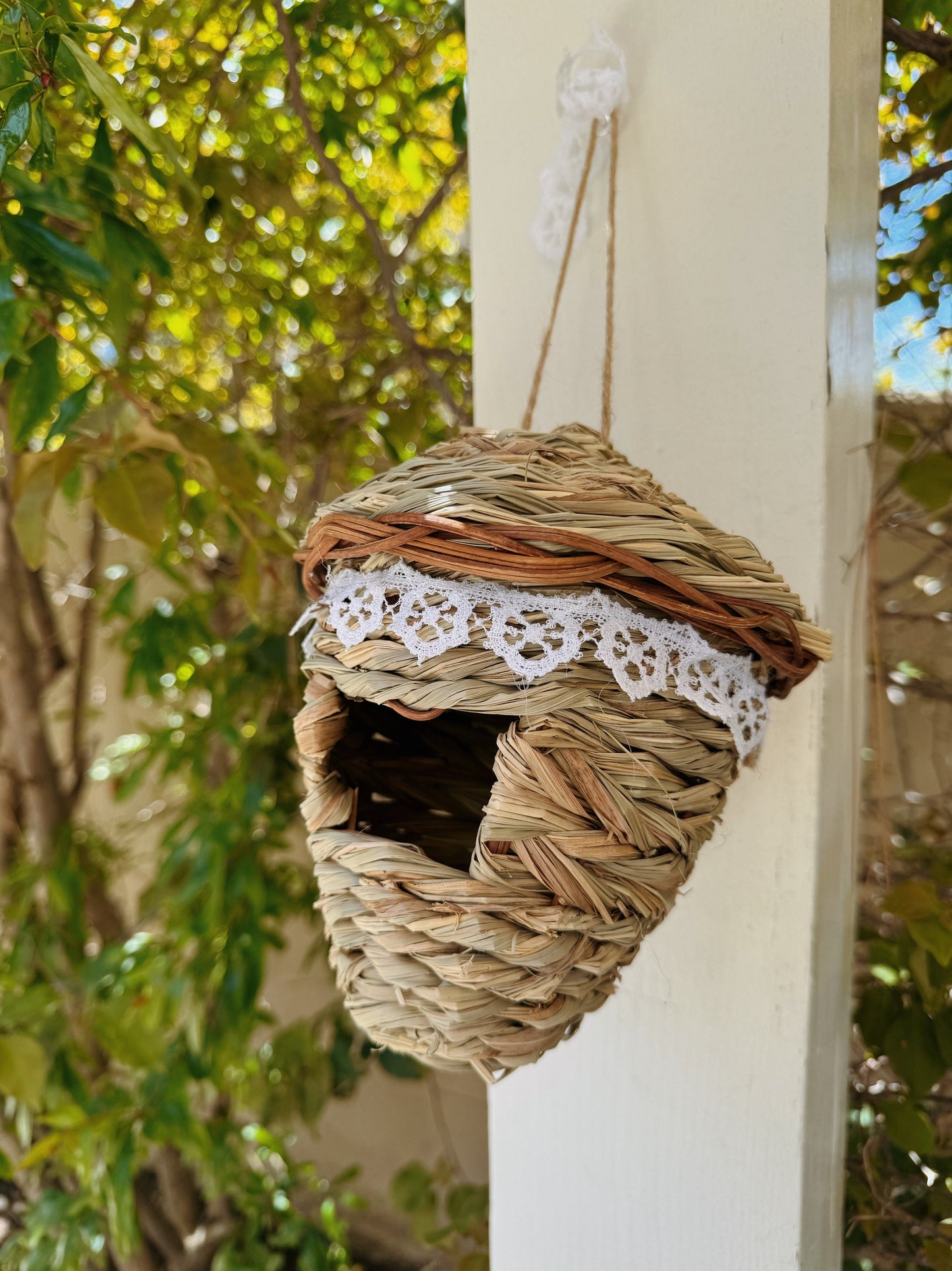 Vintage Woven Birdhouse I